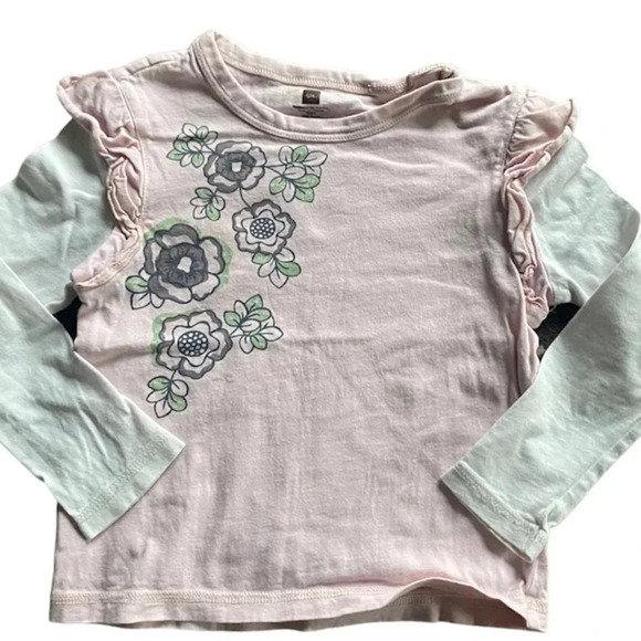 TEA COLLECTION GIRLS TOP SHIRT TEE TSHIRT SIZE 5 - Picture 1 of 3